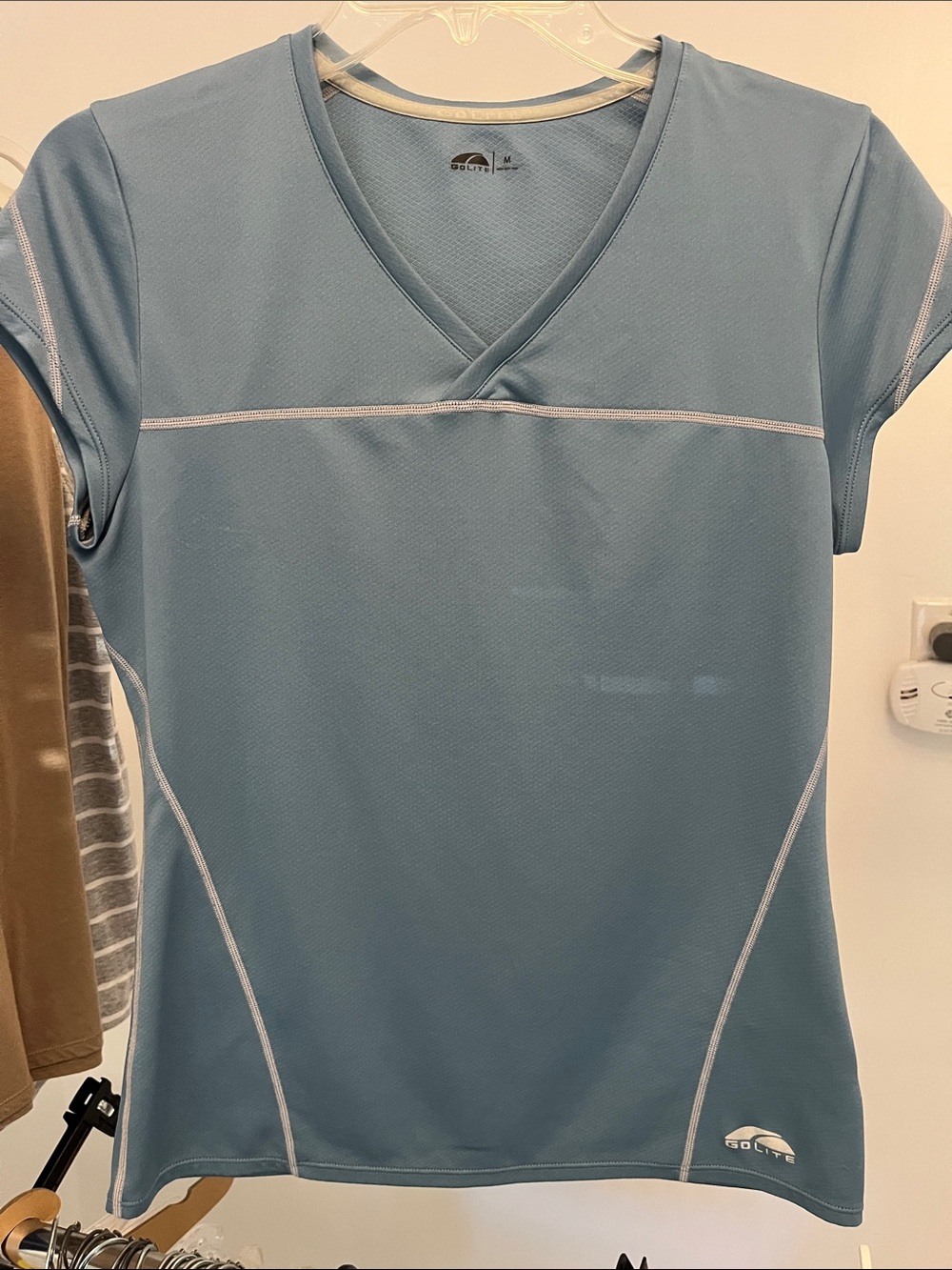 Golite Light Blue V-Neck Short Sleeve Performance Tee